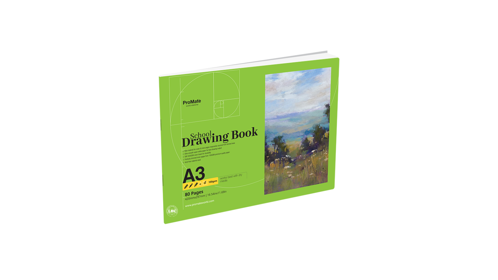 Promate A3 Drawing Book (80pgs)